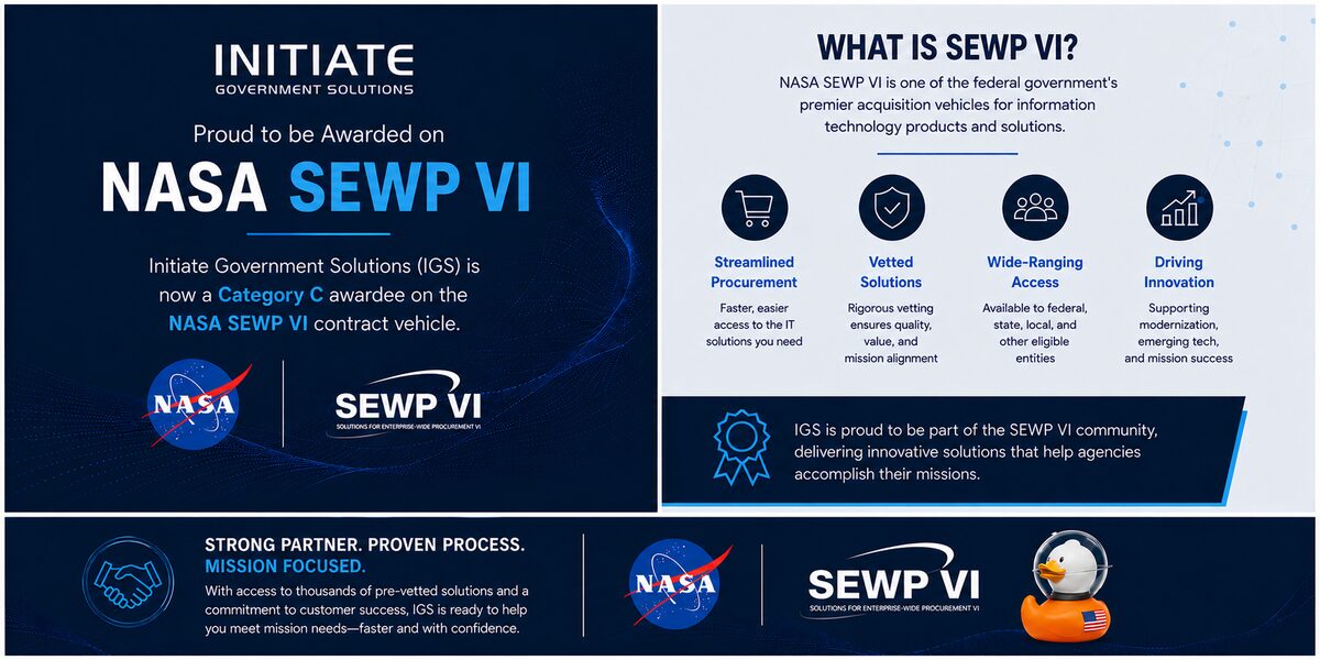 NASA SEWP VI contract holder announcement graphic